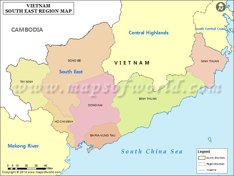 Southeast Vietnam geography overview