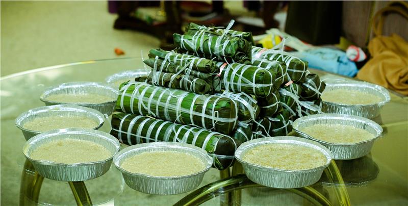 Tet Cake - traditional Rice Cake for Tet in Vietnam