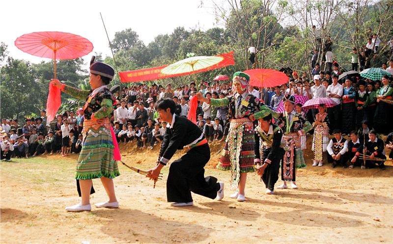Hmong people in festival day