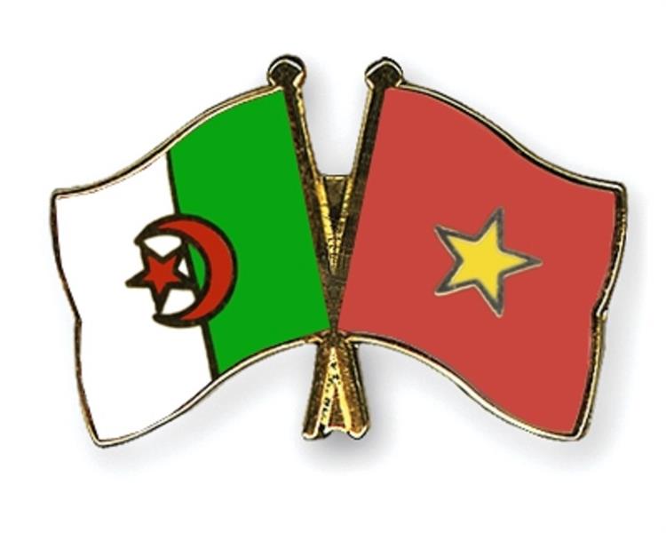 Crossed Flag Pins Algeria - Vietnam