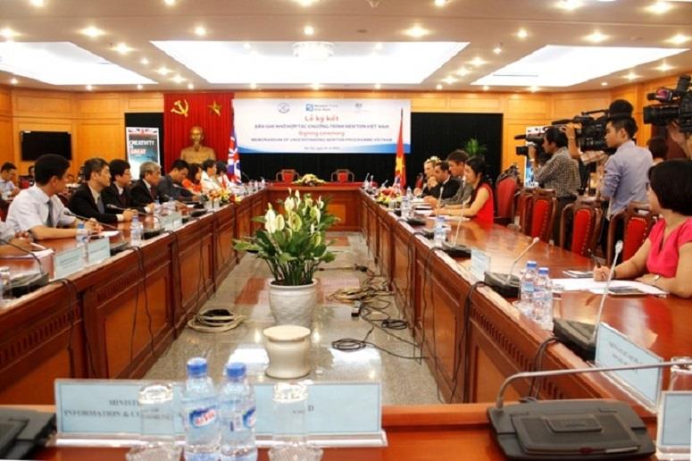Signing ceremony of Vietnam Newton Program