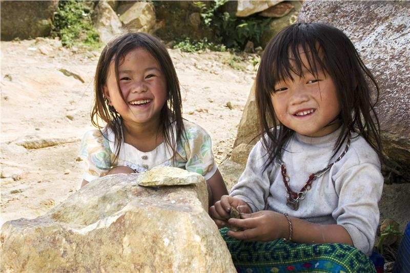 Happy smiles of Vietnamese children