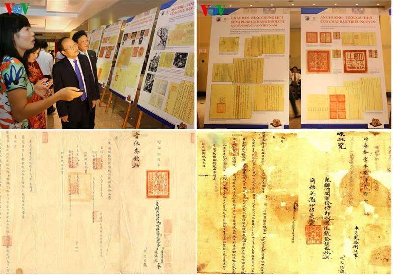 Nguyen Dynasty documents are being displayed