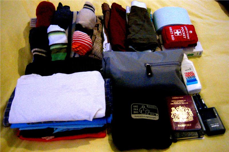 prepare travel luggage