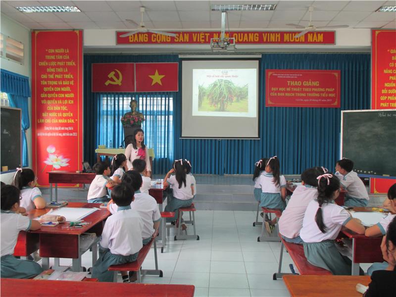 Teaching Fine Arts by Danish method at Vietnam primary school